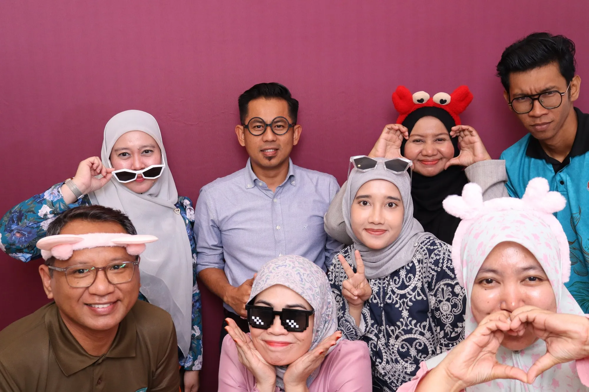 Kenangan photobooth rumah terbuka hari raya Riang Raya AIA di Timorra Venue, Kuantan