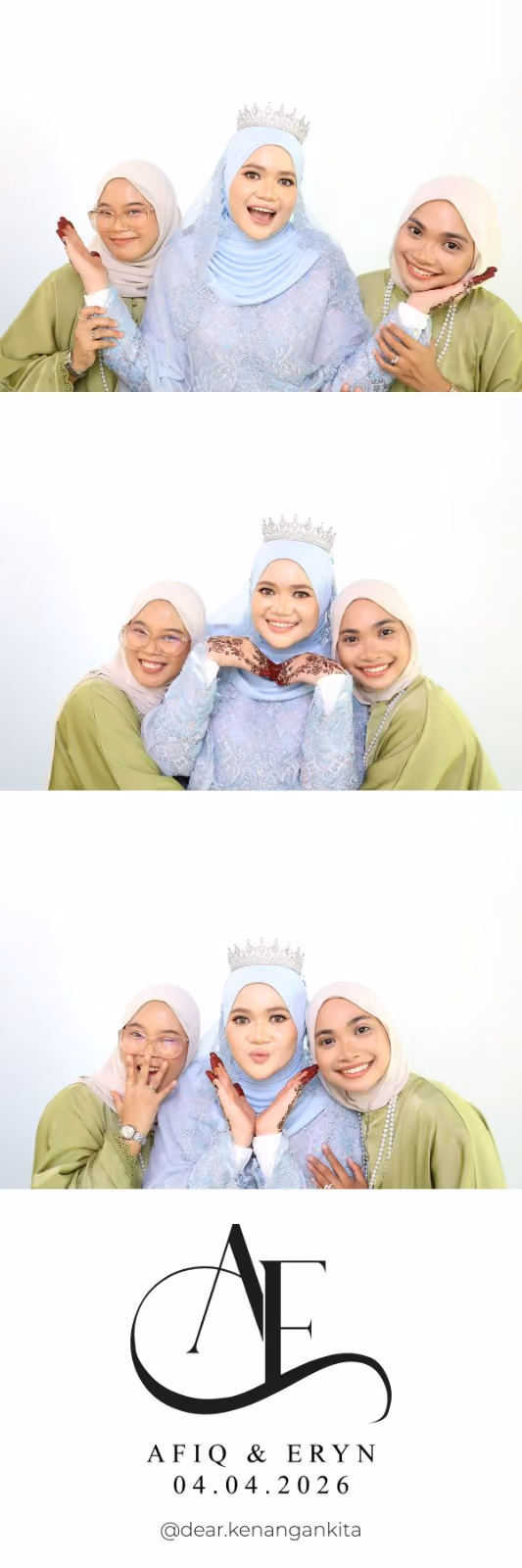 Design photostrip Inisial Minimalis, Afiq & Eryn