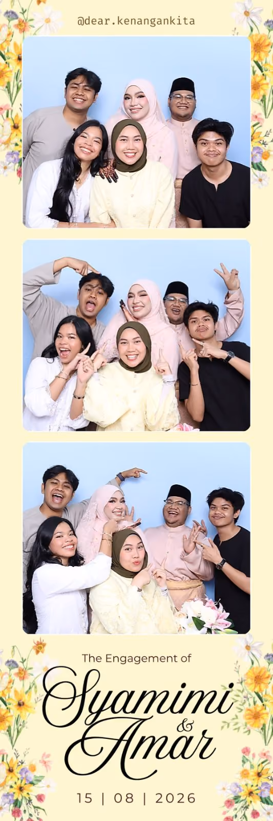 Design photostrip Flora, Syamimi & Amar
