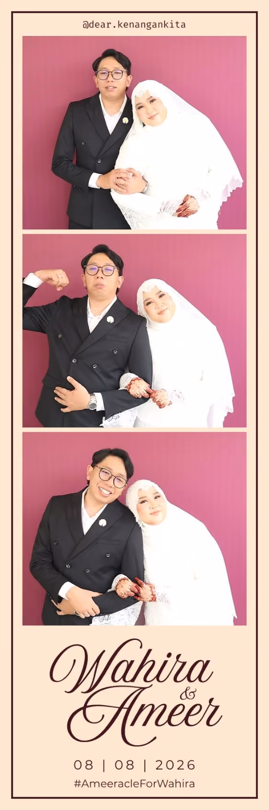 Design photostrip Elegansi Tipografi, Wahira & Ameer