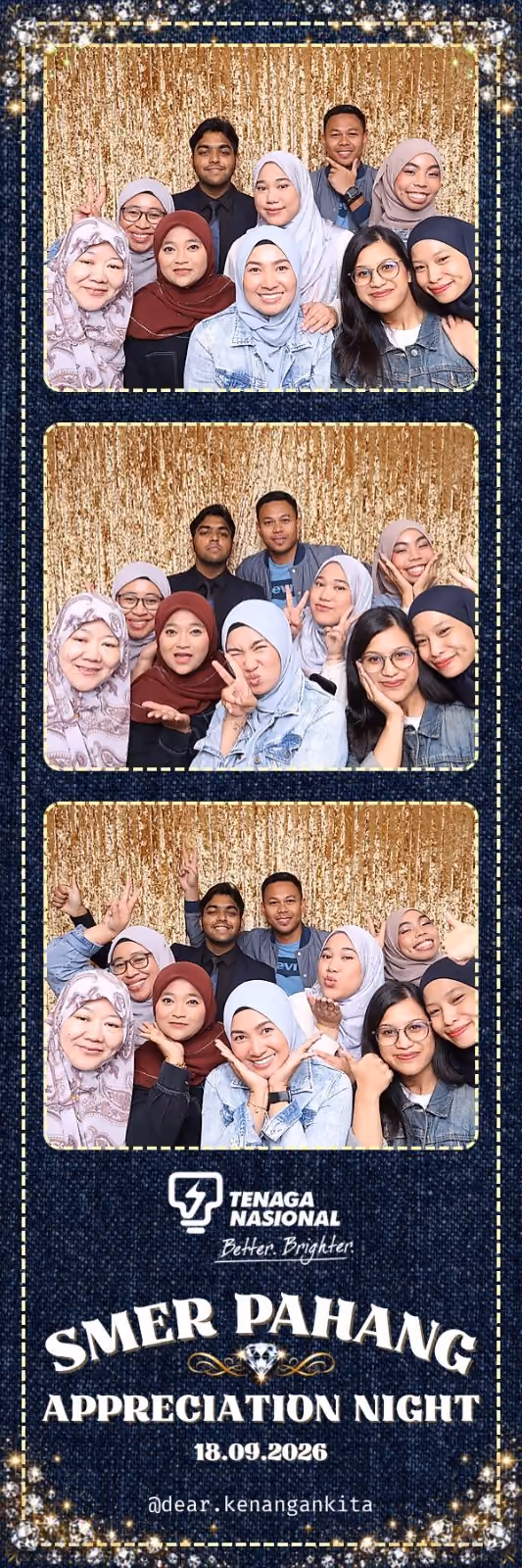 Design photostrip Golden Sparkle, Malam Aprisiasi SMER Pahang