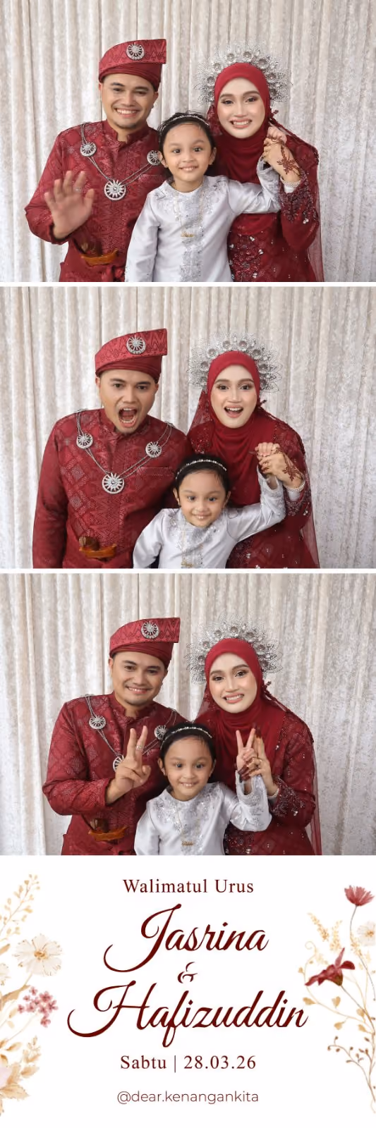 Design photostrip Flora, Jasrina & Hafizuddin
