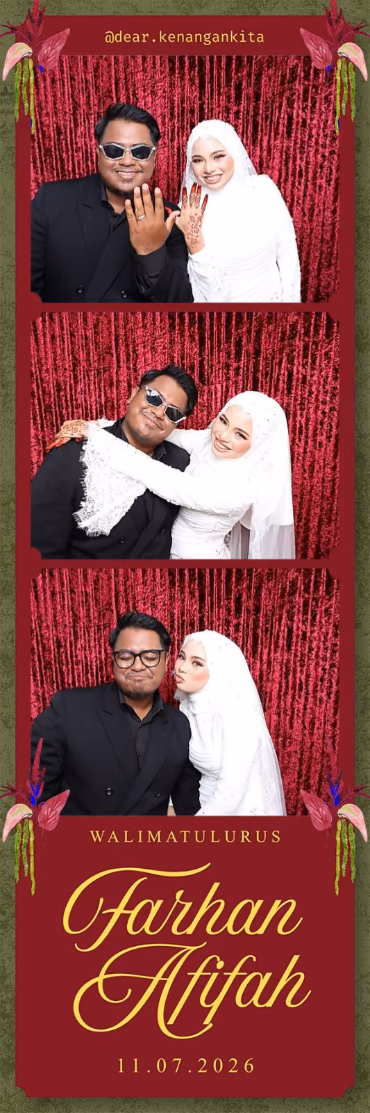Design photostrip Flora, Farhan & Afifah