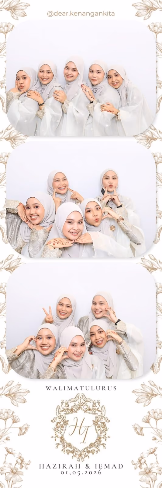Design photostrip Flora, Hazirah & Lemad