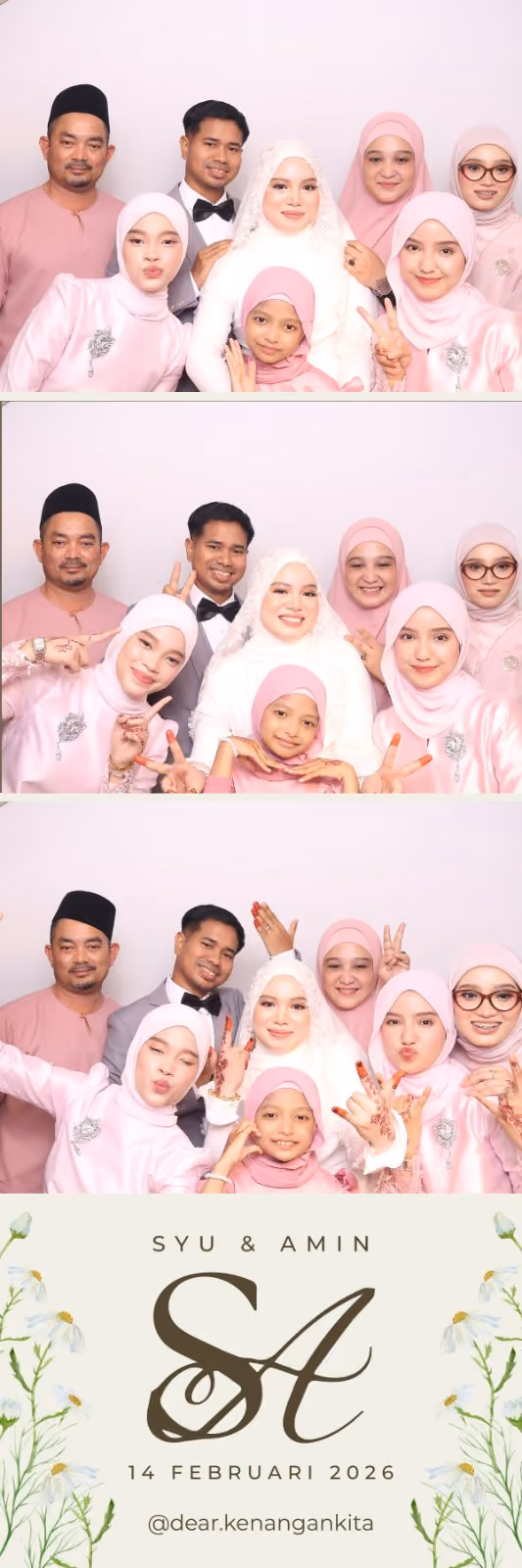 Design photostrip Flora, Syuhada & Amin