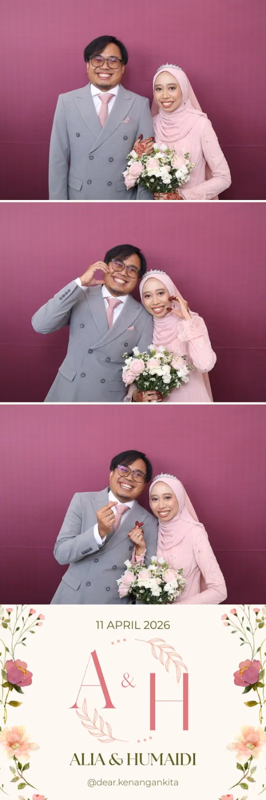 Design photostrip Flora, Alia & Huamidi