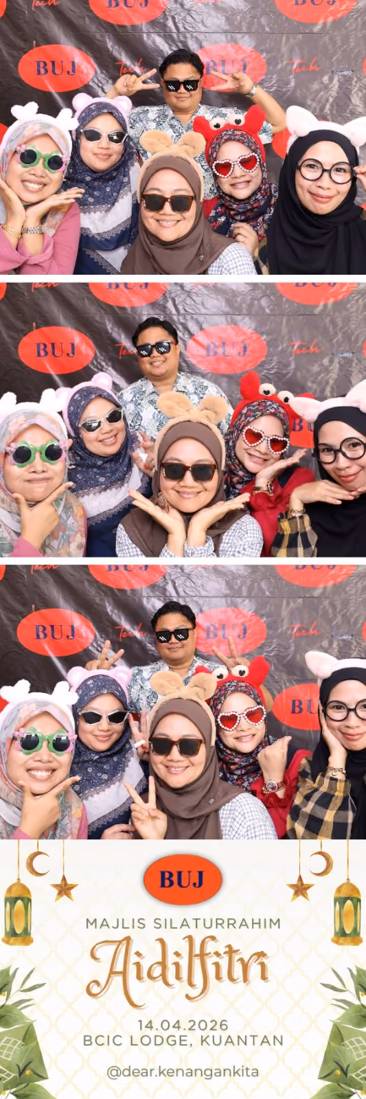 Design photostrip Istimewa Raya, Sambutan Hari Raya bersama BUJ Technology