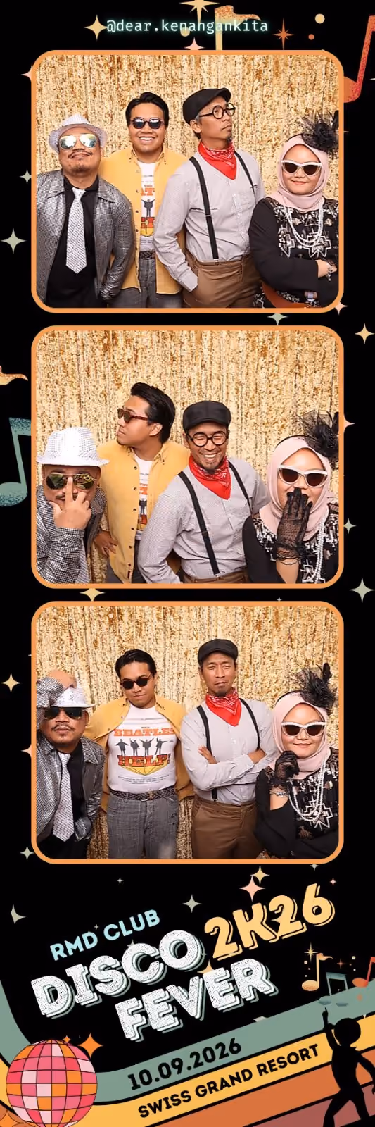 Design photostrip Disco Fever, RMD Club Disco Fever 2K26